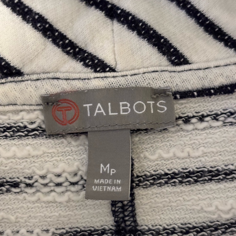 Talbots Black and White Striped Sweater - Picture 2 of 8